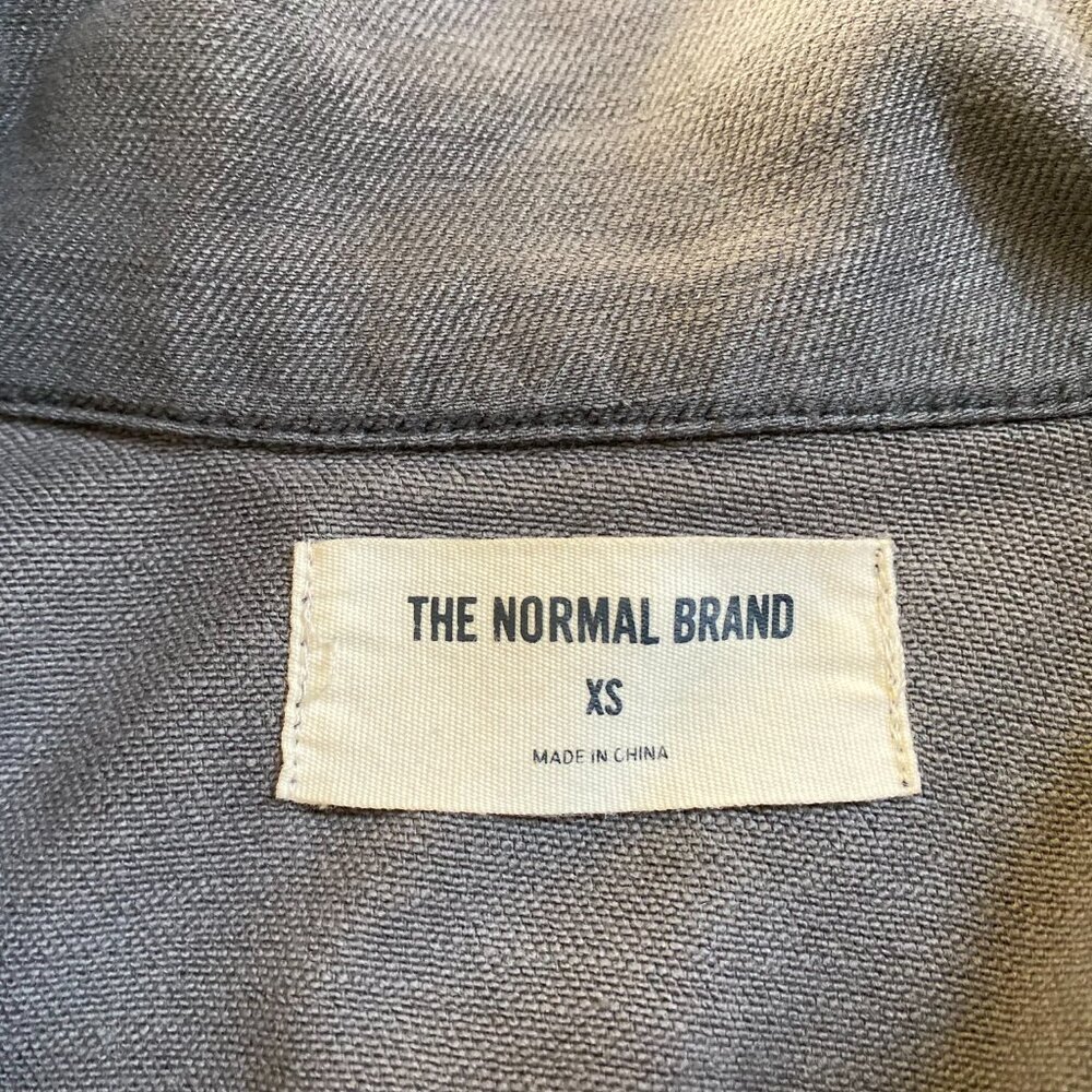 THE NORMAL BRAND, comfort terry trucker military style jacket gray sz xs - Picture 8 of 8